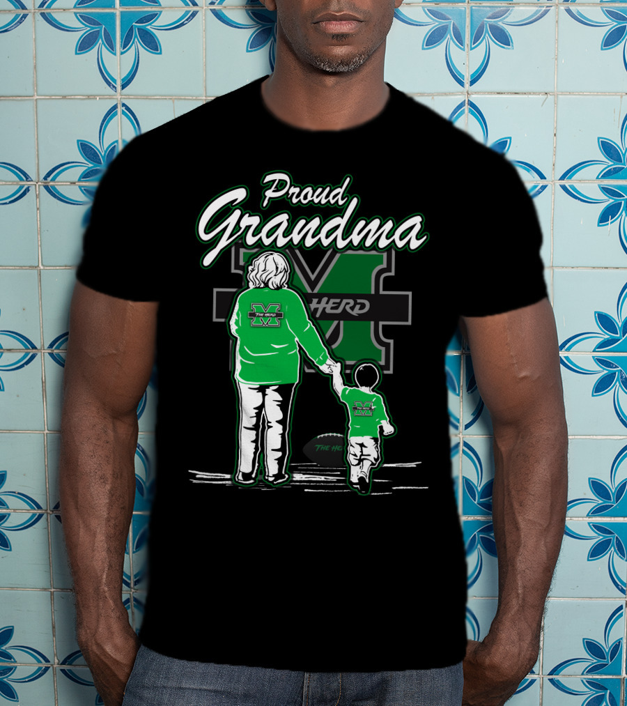 Proud Grandma Marshall Thundering Herd Family Football The Herd T-Shirt