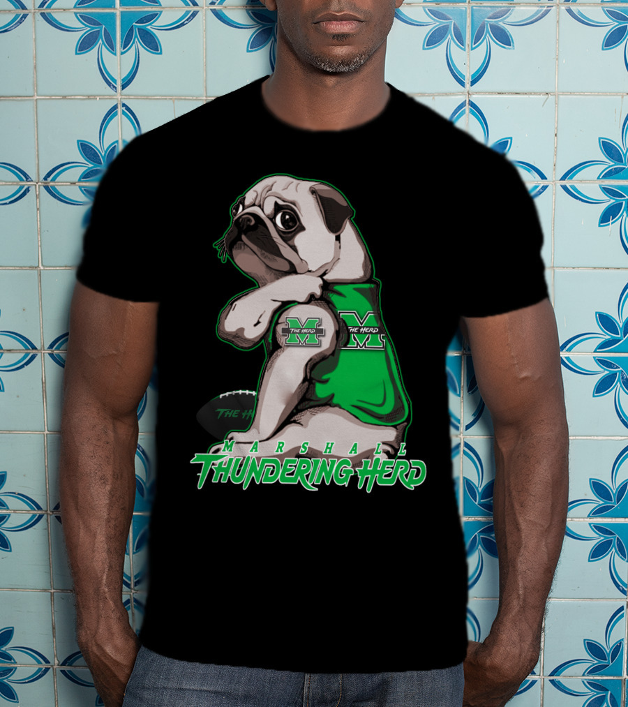 Marshall Thundering Herd Pug Mascot The Herd T-Shirt