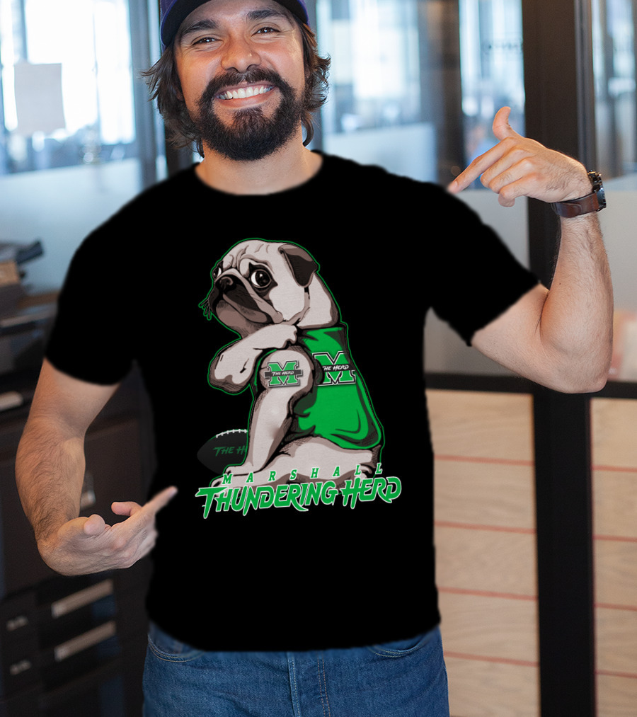Marshall Thundering Herd Pug Mascot The Herd T-Shirt