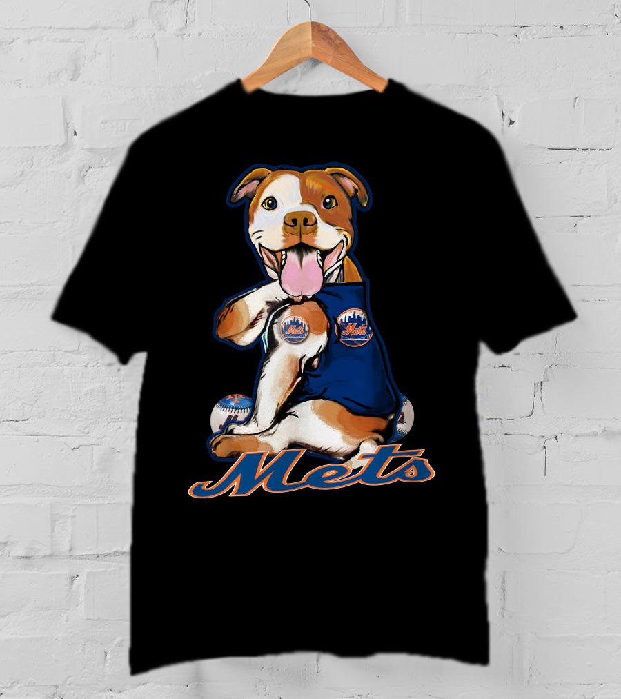Mets Pitbull New York Baseball Team Fan T-Shirt