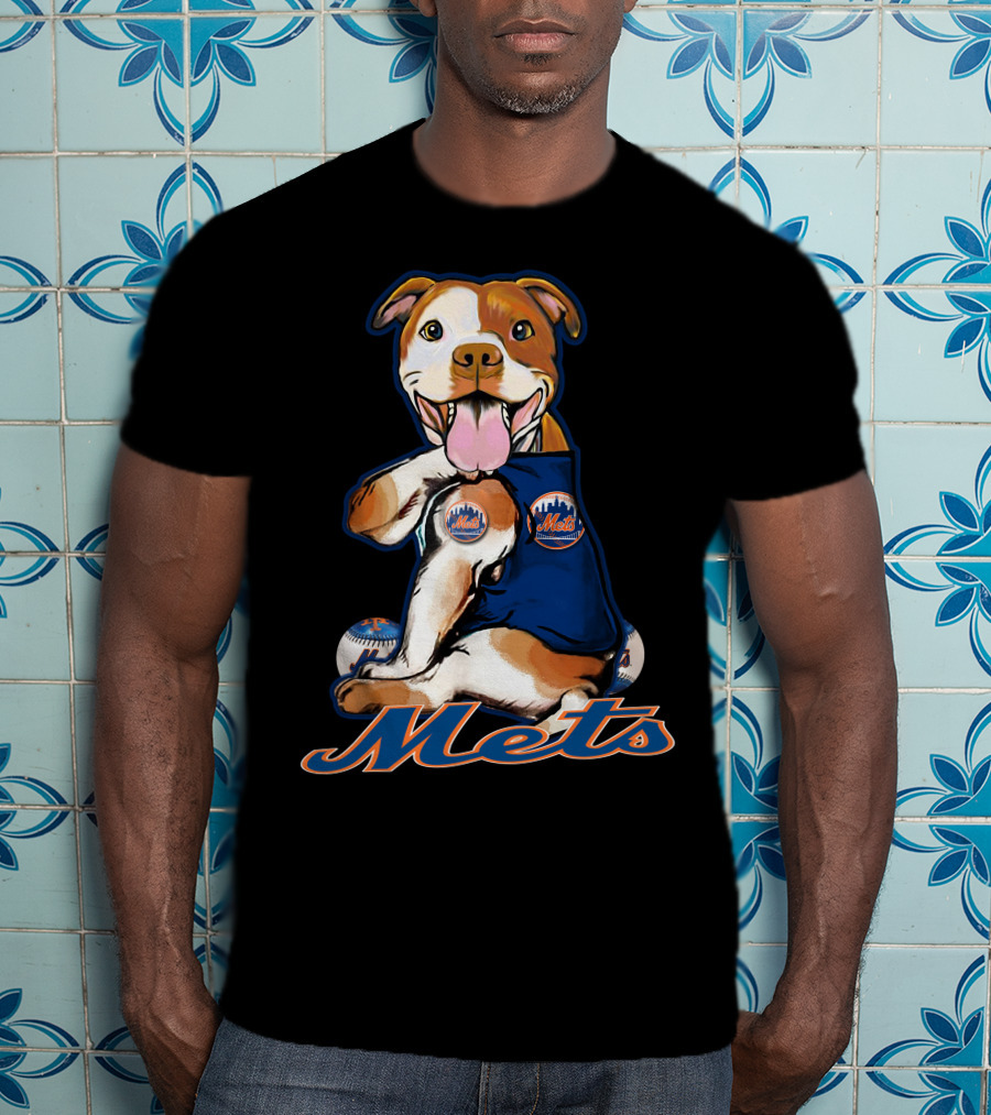 Mets Pitbull New York Baseball Team Fan T-Shirt
