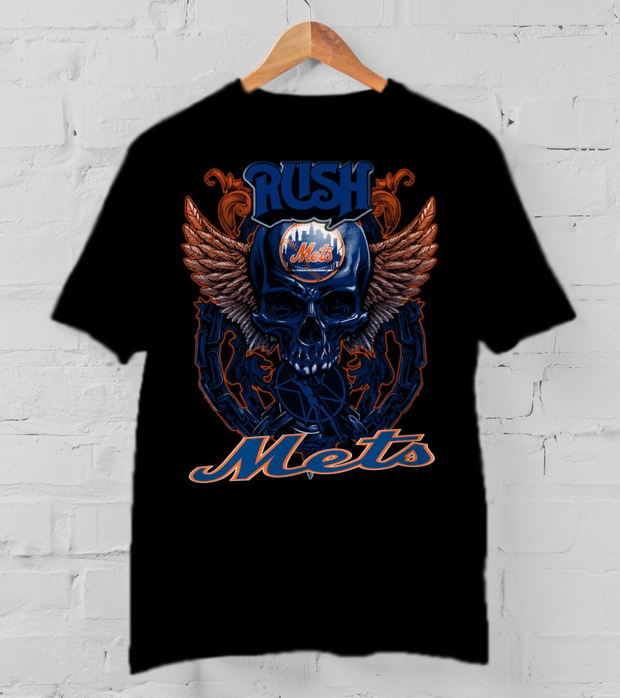 Rush Mets Skull Wings T-Shirt