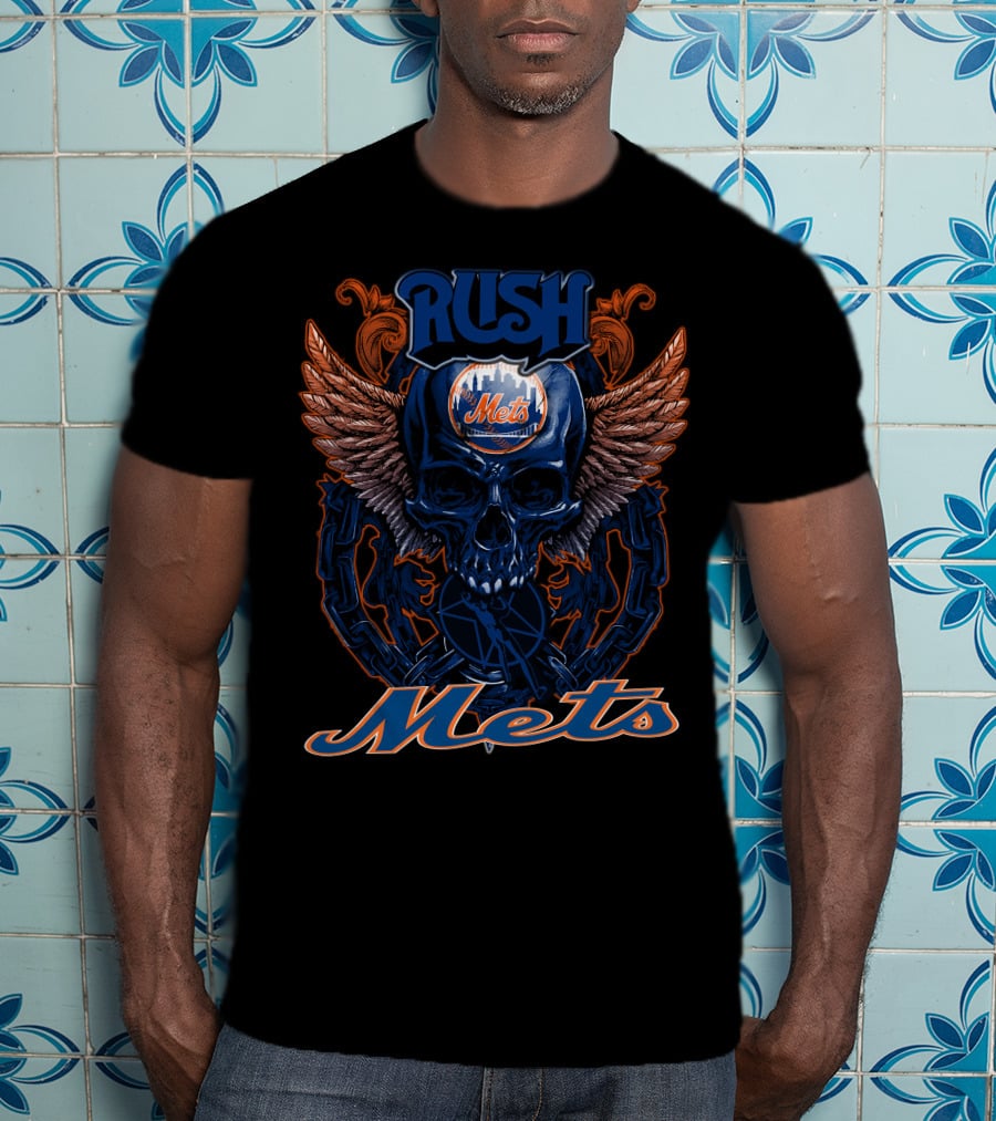 Rush Mets Skull Wings T-Shirt