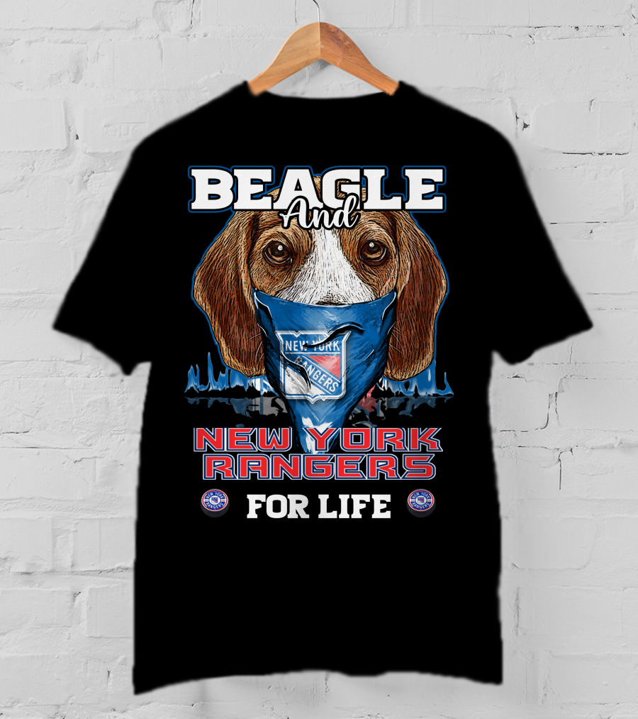 Beagle And New York Rangers For Life T-Shirt