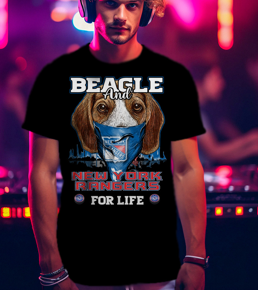 Beagle And New York Rangers For Life T-Shirt