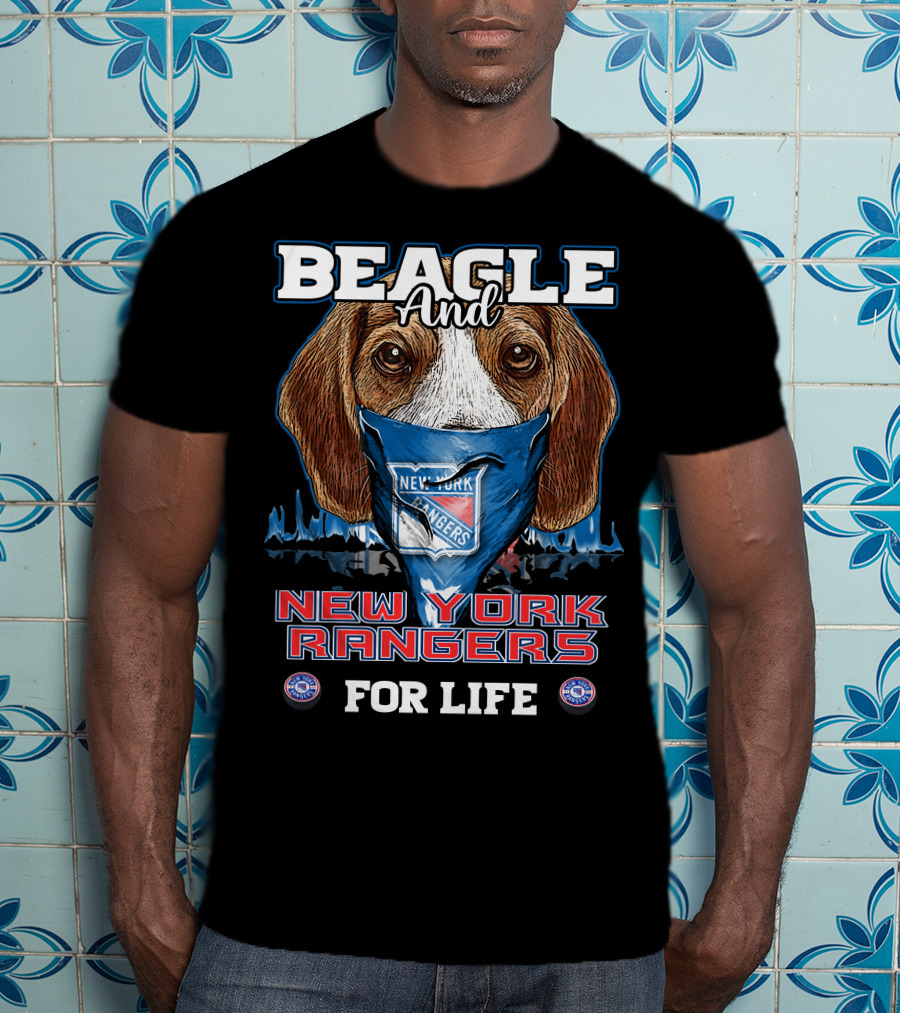 Beagle And New York Rangers For Life T-Shirt