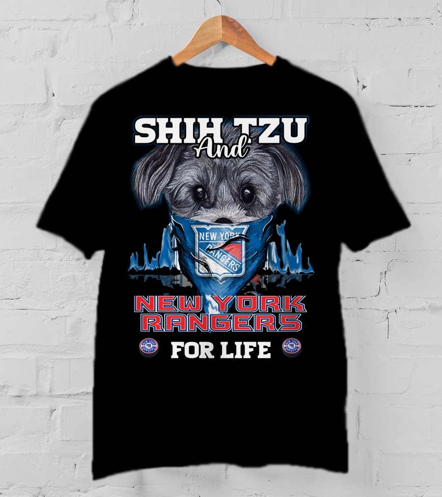 Shih Tzu And New York Rangers For Life T-Shirt