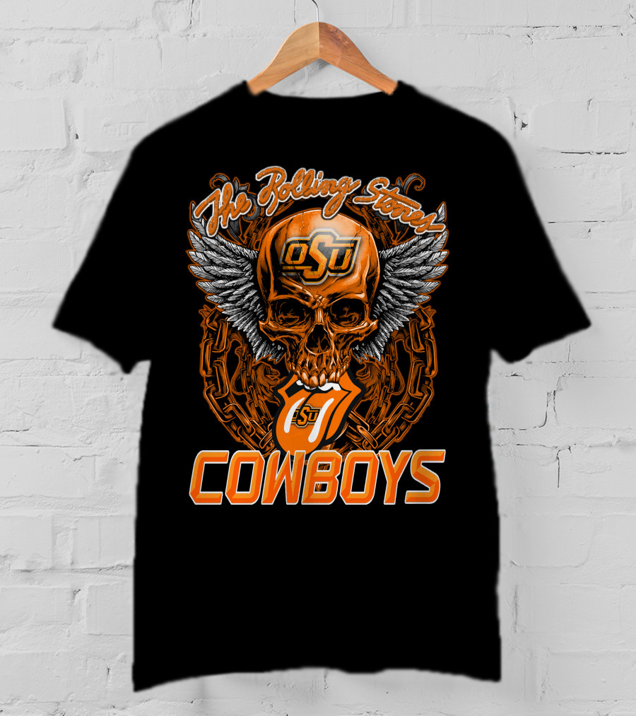 The Rolling Stones Osu Cowboys Skull Wings T-Shirt