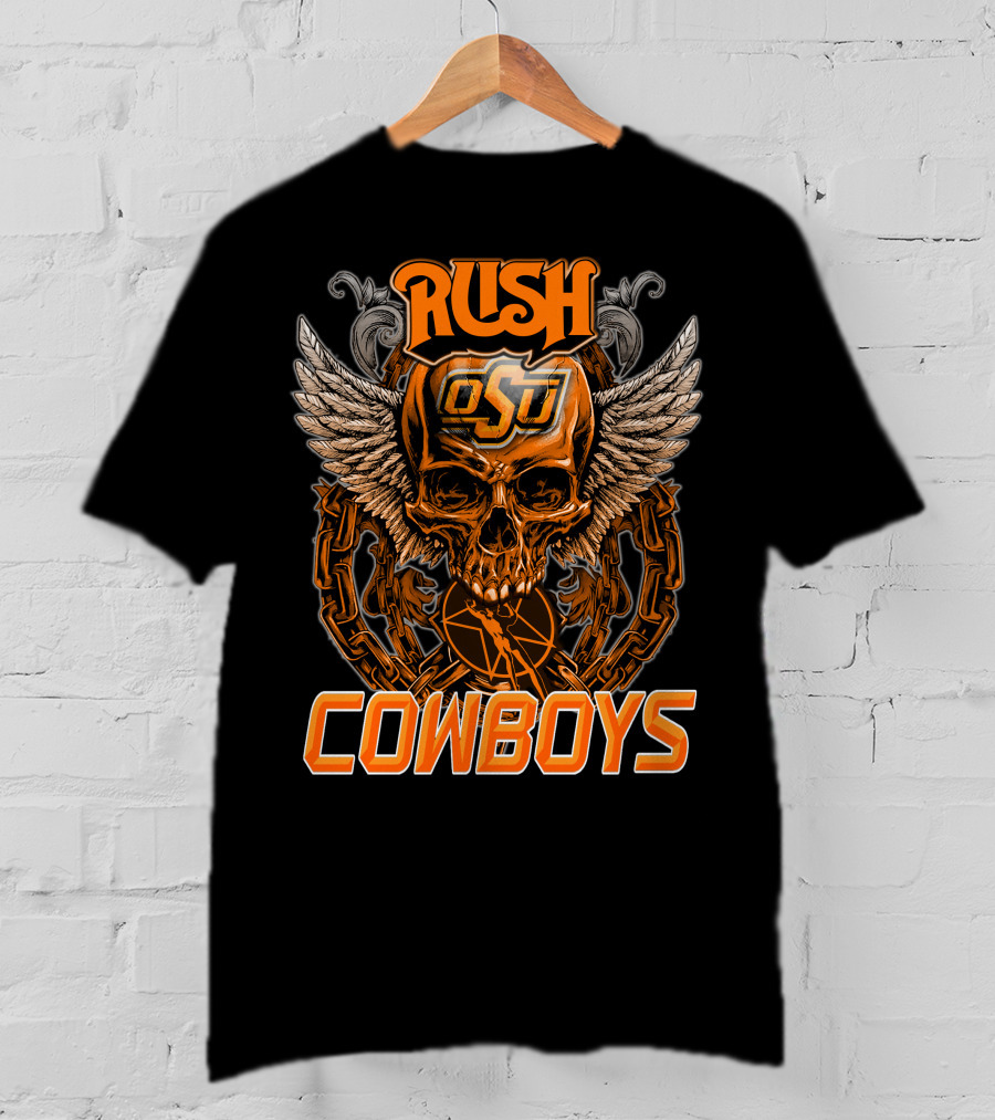 Rush OSU Cowboys Winged Skull T-Shirt