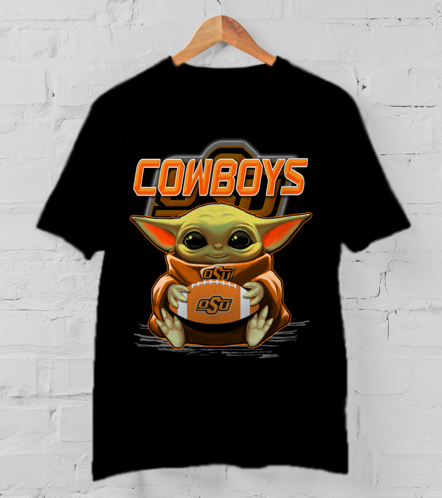 Cowboys OSU Yoda Holding Oklahoma State Football T-Shirt