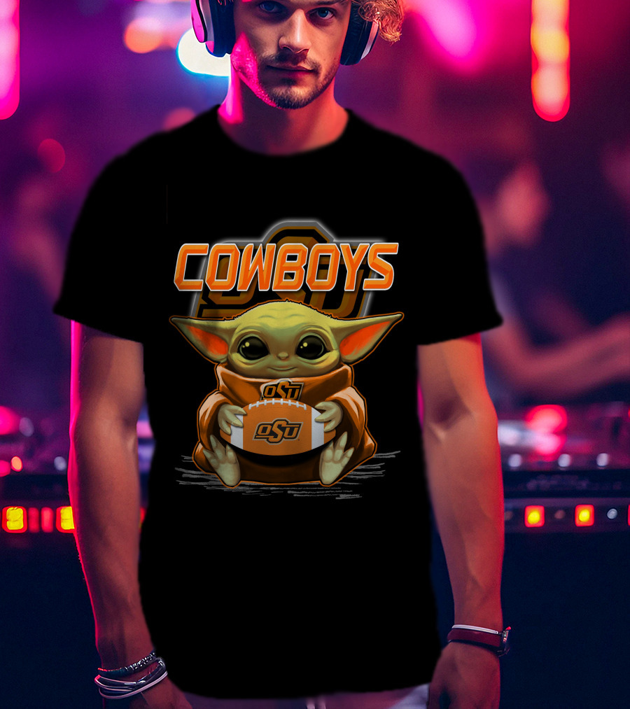 Cowboys OSU Yoda Holding Oklahoma State Football T-Shirt