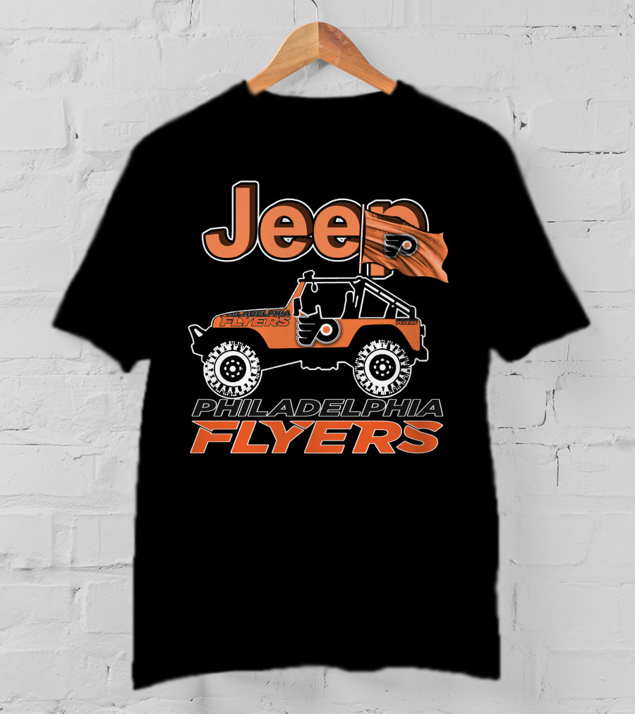 Jeep Philadelphia Flyers Off-Road Adventure Enthusiasts Fan Gear T-Shirt