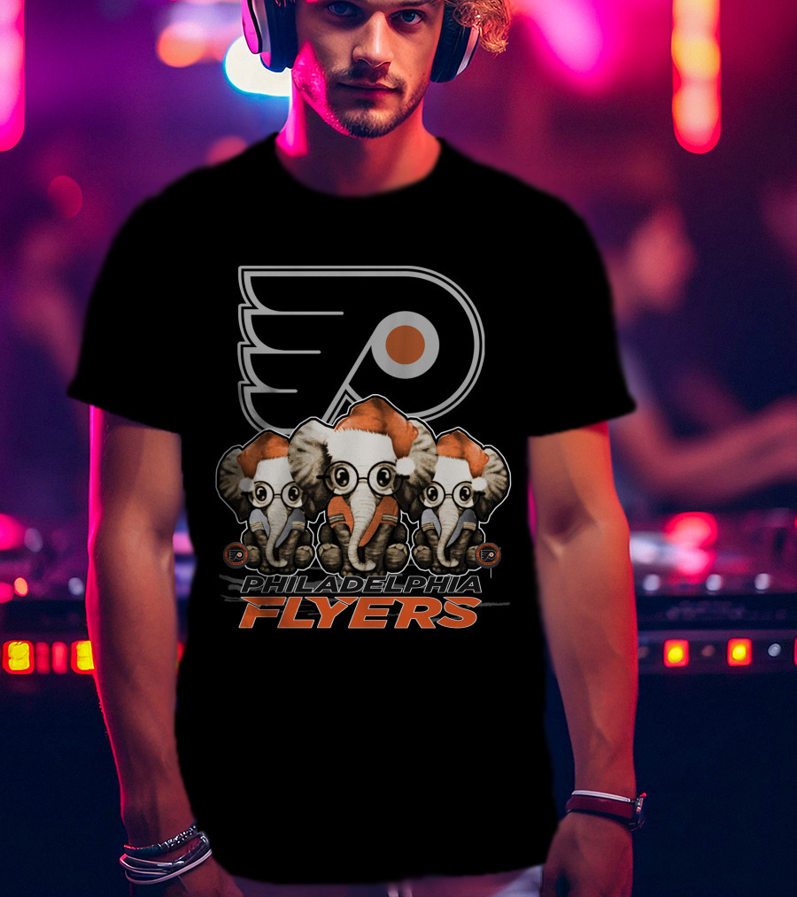 Philadelphia Flyers Elephant Xmas T-Shirt