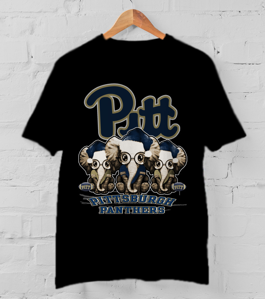 Pitt Panthers Pittsburgh Elephants Xmas T-Shirt