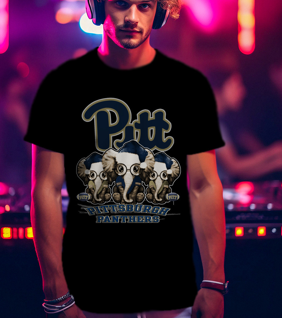 Pitt Panthers Pittsburgh Elephants Xmas T-Shirt