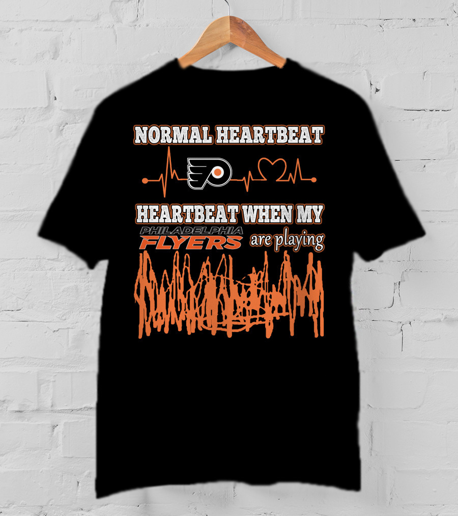 Normal Heartbeat Heartbeat When My Philadelphia Flyers Are Playing T-Shirt
