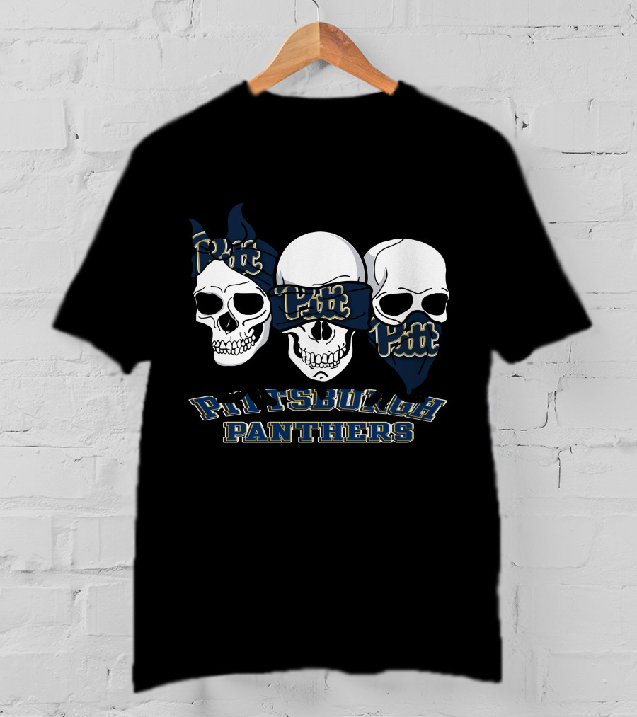 Pittsburgh Panthers Pitt Skull Trio T-Shirt