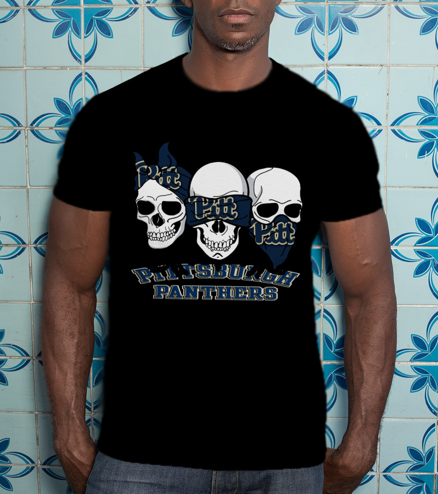 Pittsburgh Panthers Pitt Skull Trio T-Shirt