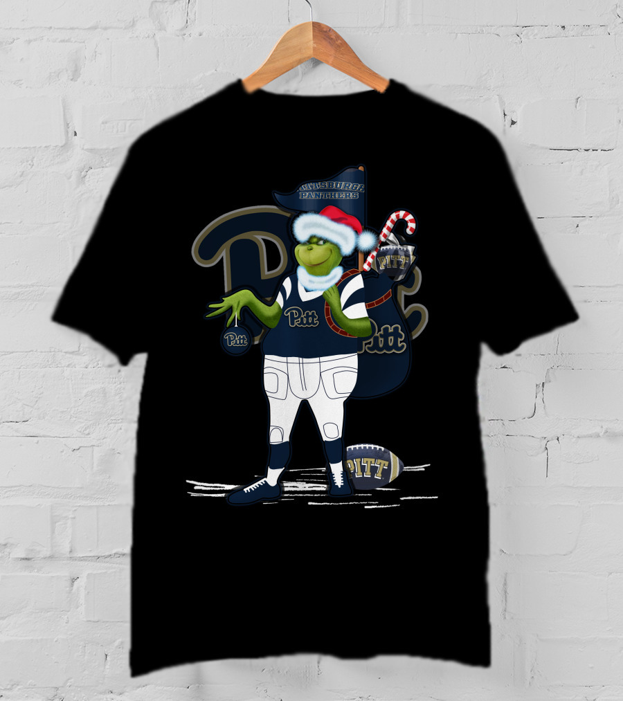 Grinchxmas Pitt Panthers Pittsburgh Football Holiday Spirit T-Shirt