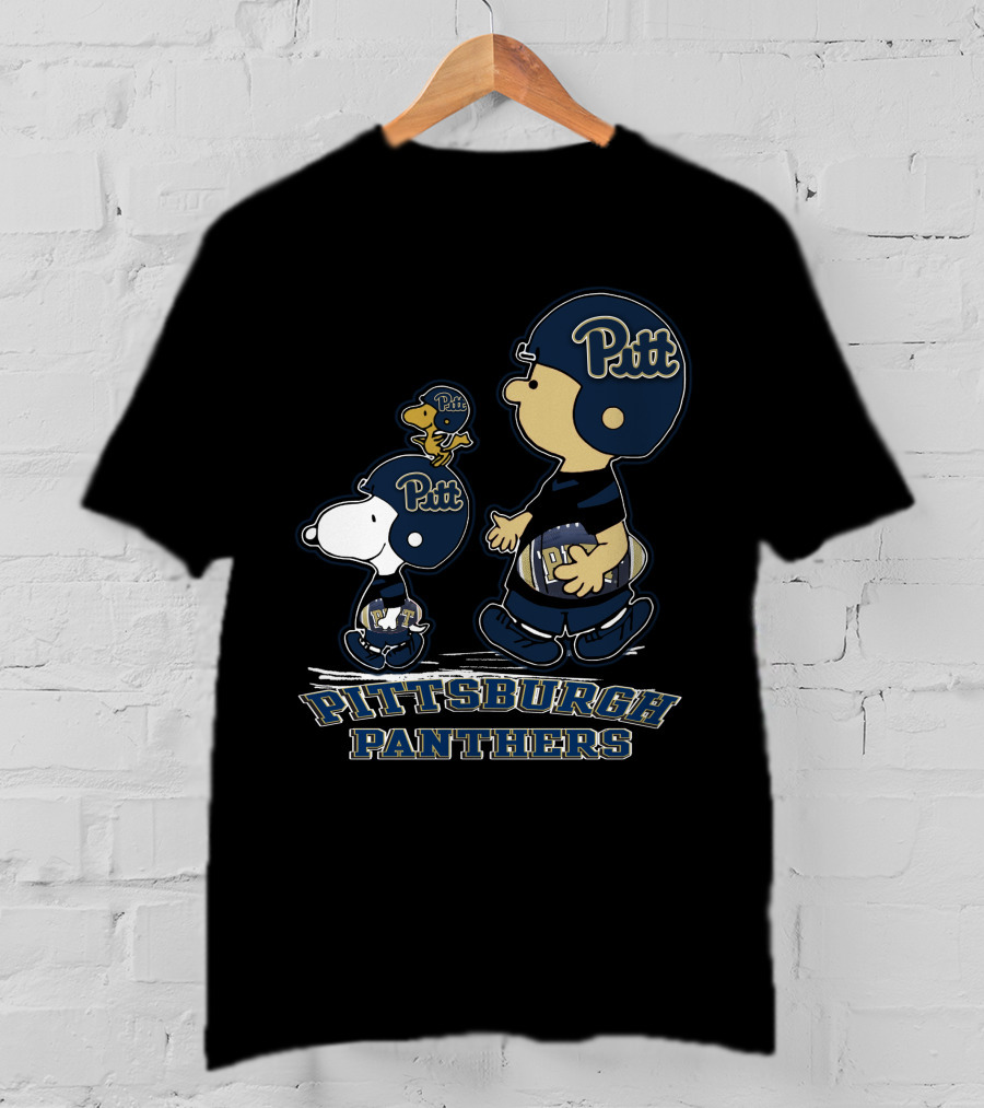 Pitt Football Pittsburgh Panthers Snoopy And Woodstock T-Shirt