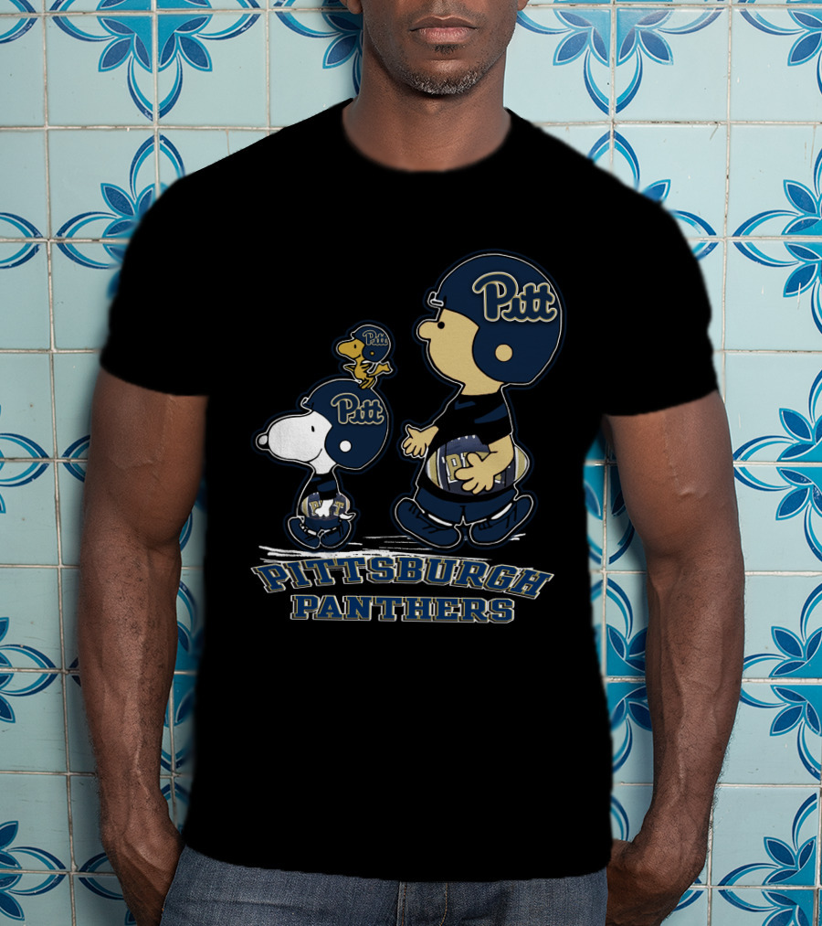 Pitt Football Pittsburgh Panthers Snoopy And Woodstock T-Shirt