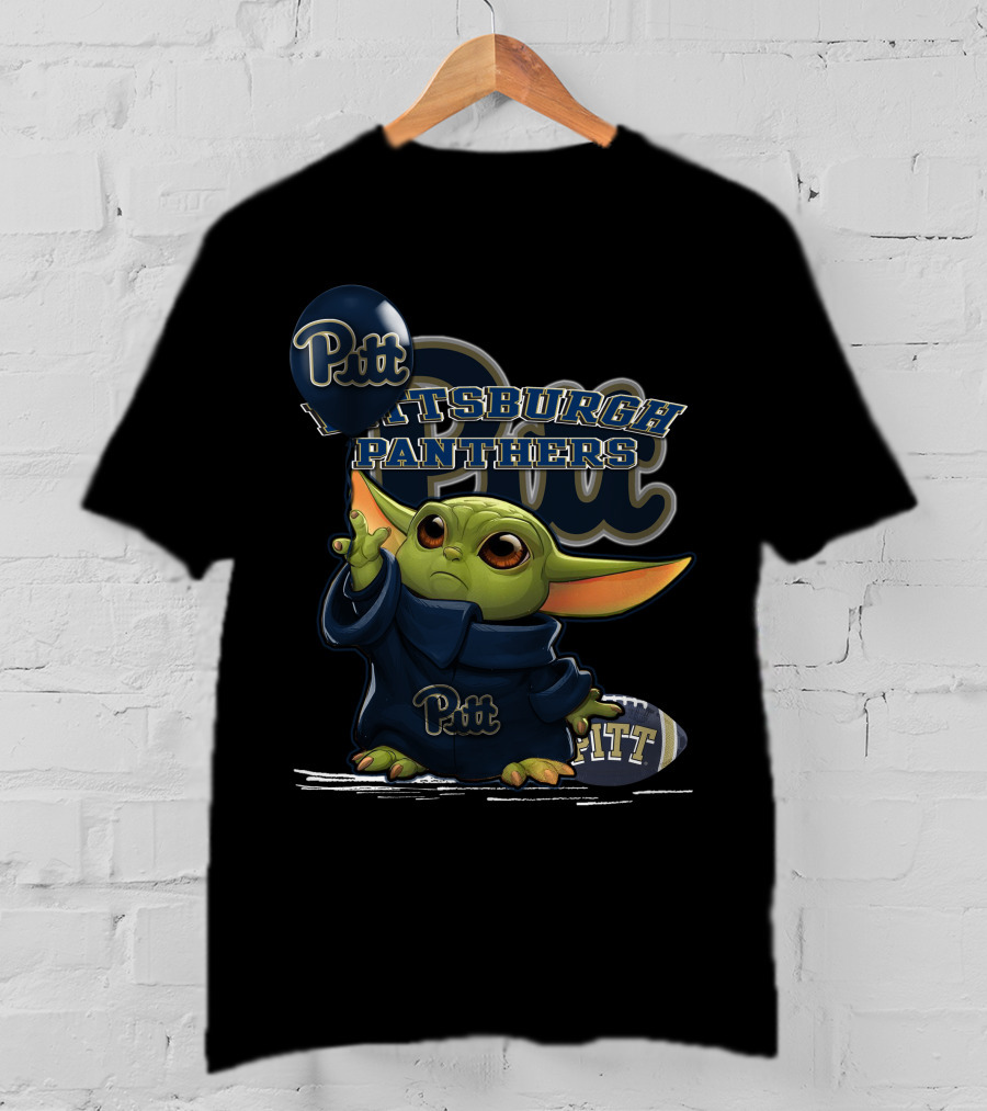Pitt Pittsburgh Panthers Yoda Football T-Shirt