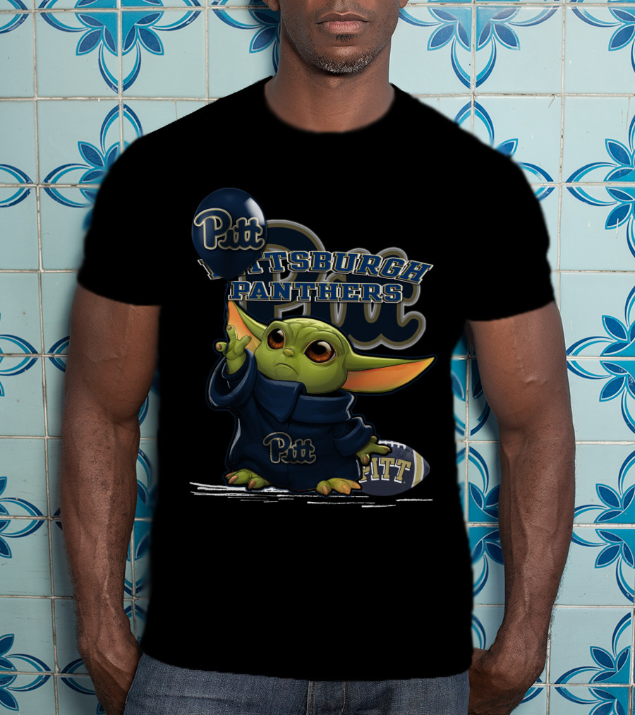 Pitt Pittsburgh Panthers Yoda Football T-Shirt