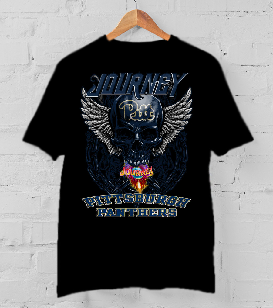 Journey Pitt Pittsburgh Panthers Skull Wings T-Shirt