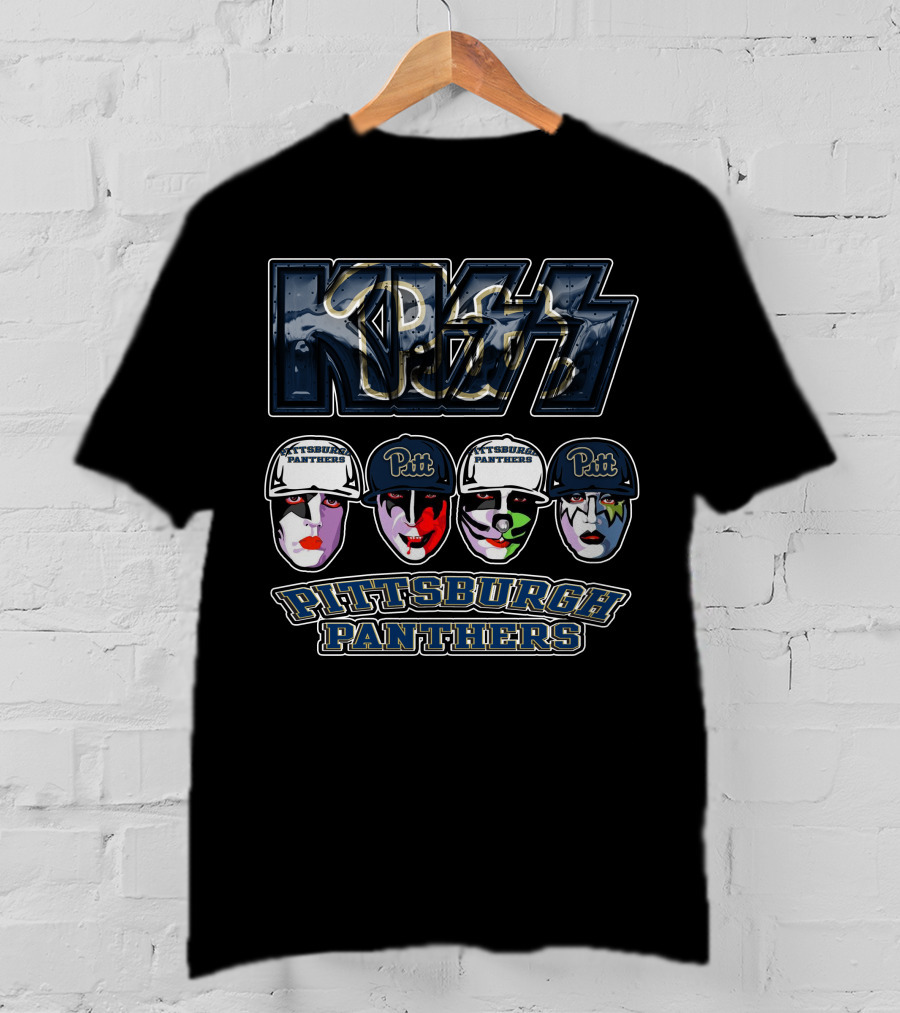 Kiss Pittsburgh Panthers Pitt Faces T-Shirt