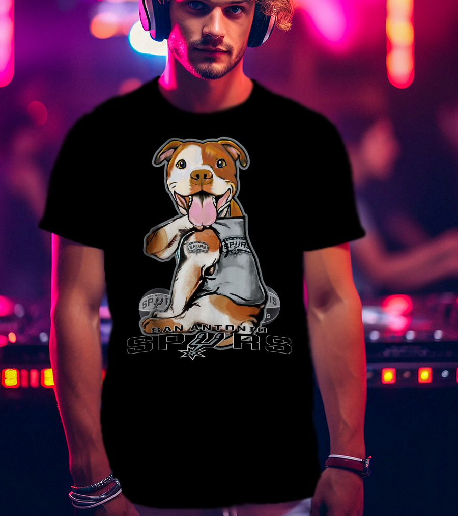Pittbull San Antonio Spurs Team Spirit T-Shirt