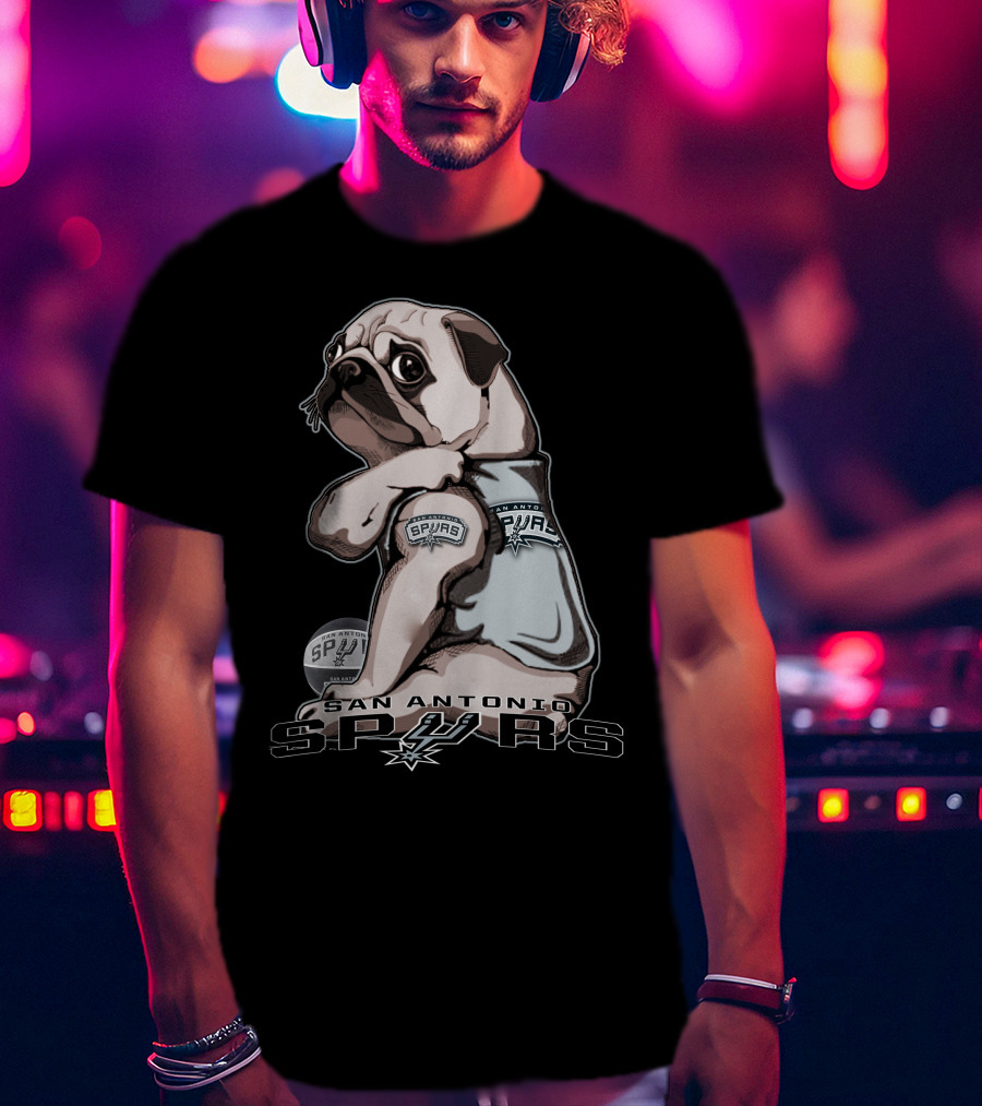 San Antonio Spurs Pug T-Shirt