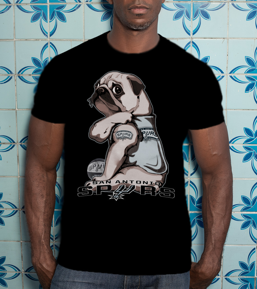 San Antonio Spurs Pug T-Shirt