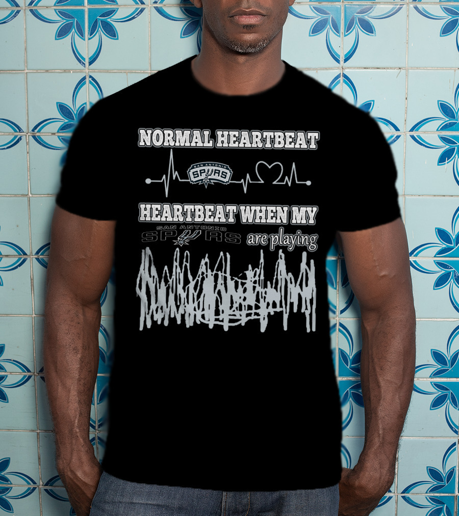 Normal Heartbeat Heartbeat When My San Antonio Spurs Are Playing T-Shirt