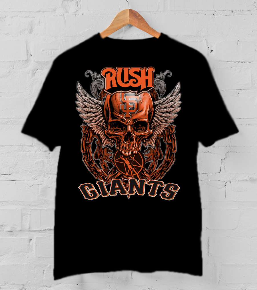 Rush San Francisco Giants Skull Wings T-Shirt