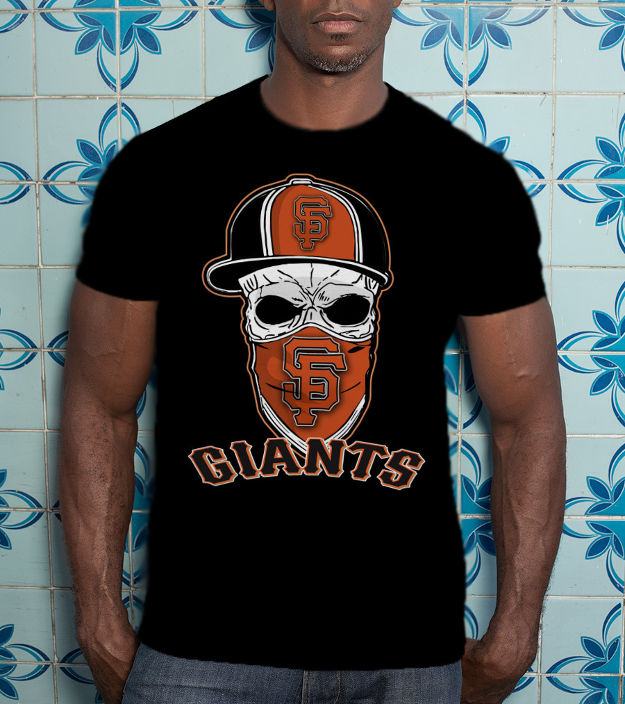 San Francisco Giants Skull Hat Bandana T-Shirt