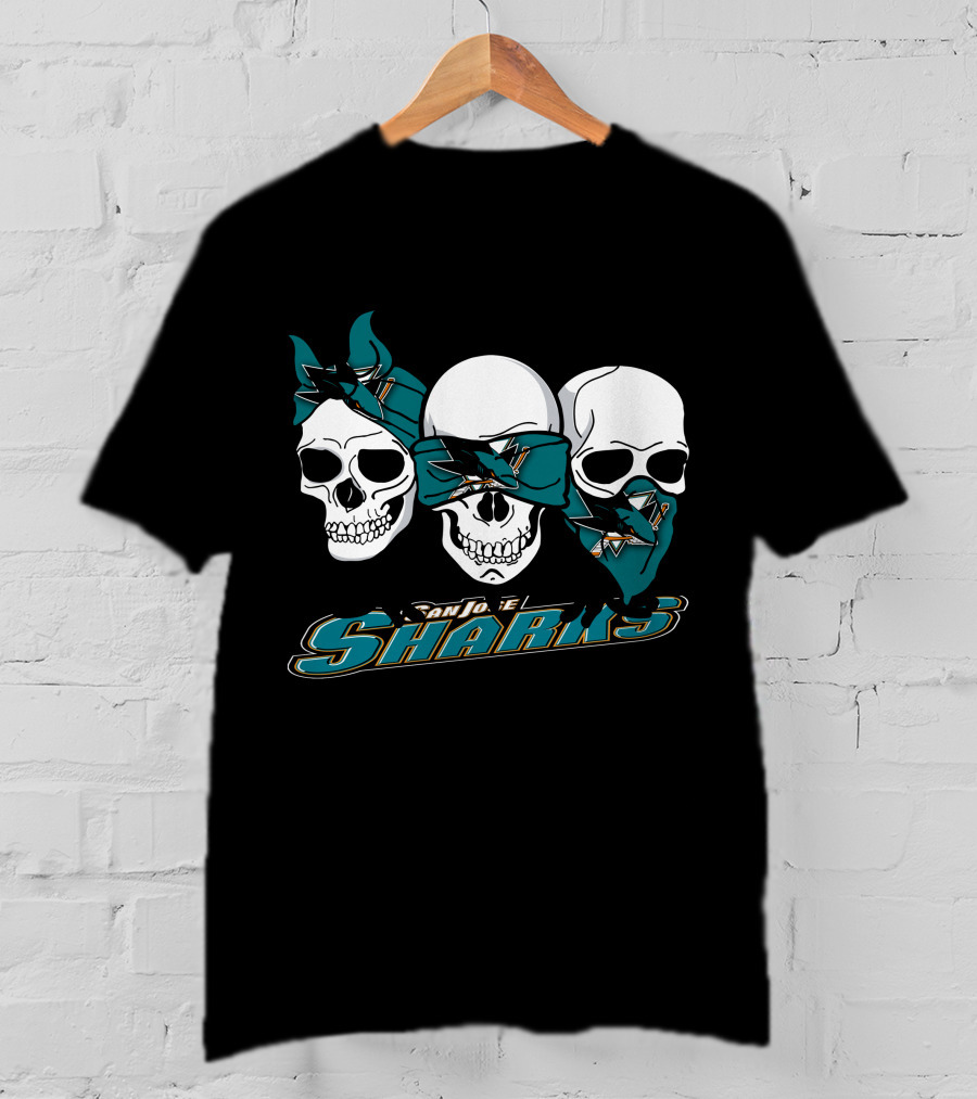 3 Skull San Jose Sharks T-Shirt