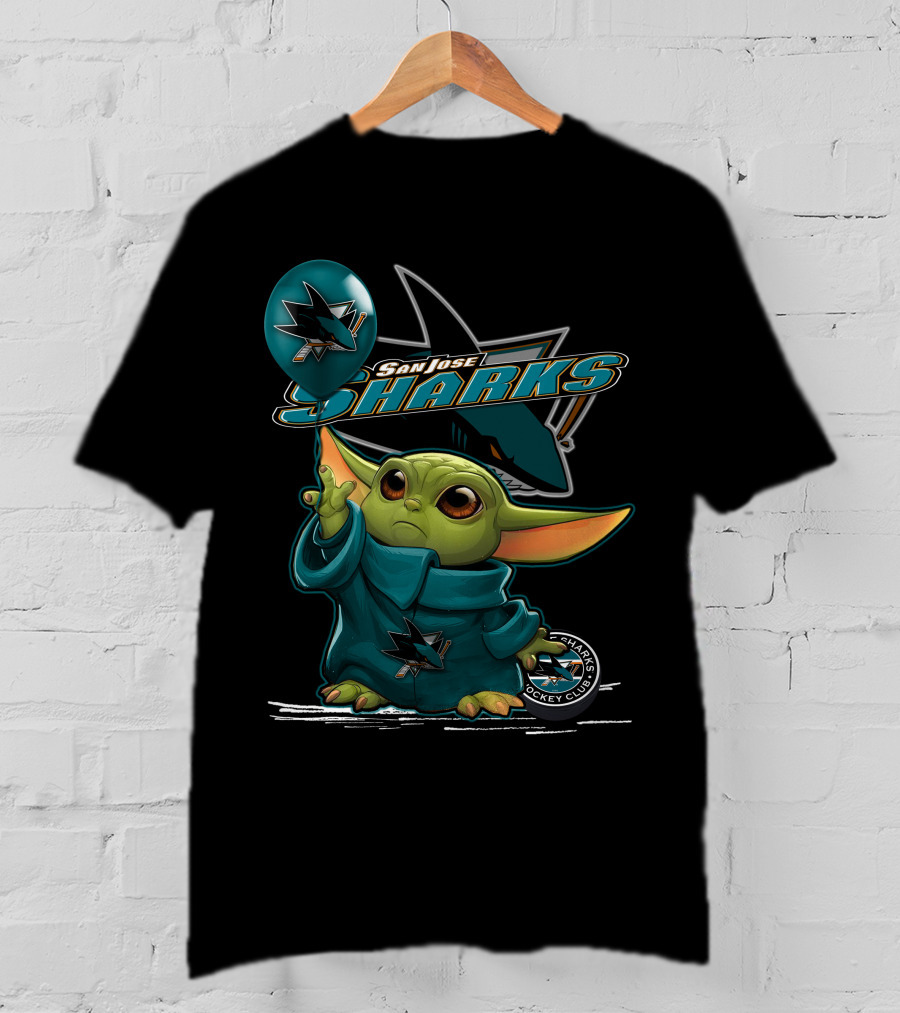 San Jose Sharks Yoda Hockey Club Balloon T-Shirt
