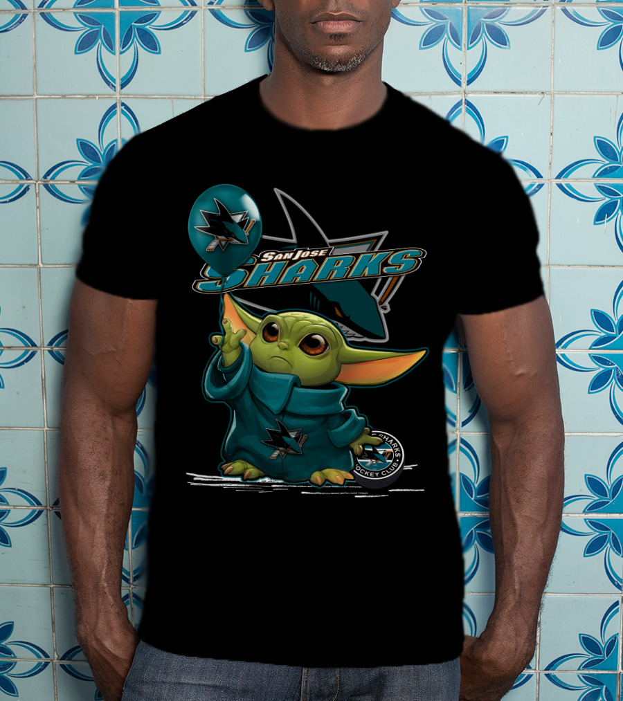 San Jose Sharks Yoda Hockey Club Balloon T-Shirt