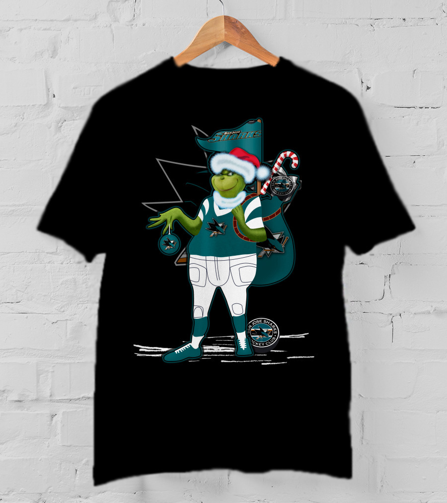 Grinchxmas San Jose Sharks Hockey Holiday T-Shirt