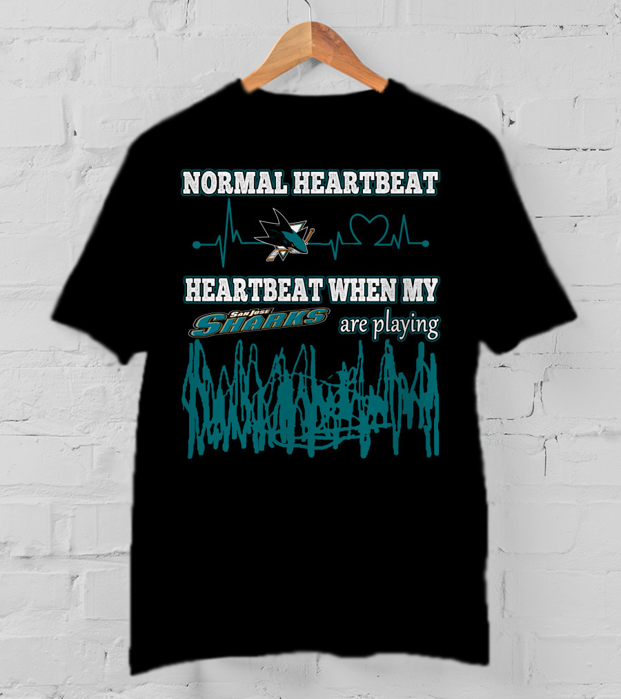 Normal Heartbeat Heartbeat When My San Jose Sharks Are Playing T-Shirt