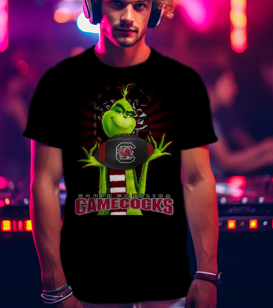 Grinch South Carolina Gamecocks Football Fan T-Shirt