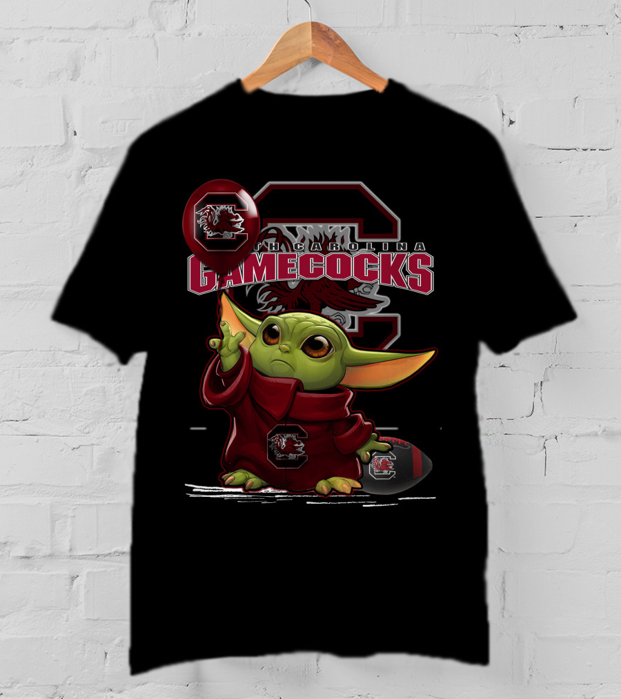 Yoda South Carolina Gamecocks Football Logo Balloon T-Shirt