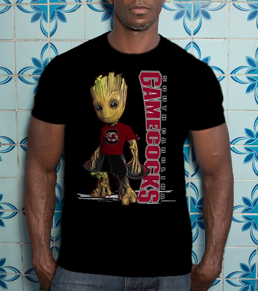 Groot South Carolina Gamecocks Fan With University T-Shirt