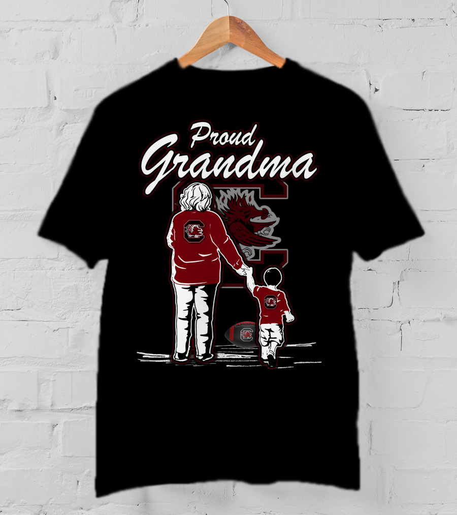 Proud Grandma South Carolina Gamecocks Football Fan Family T-Shirt