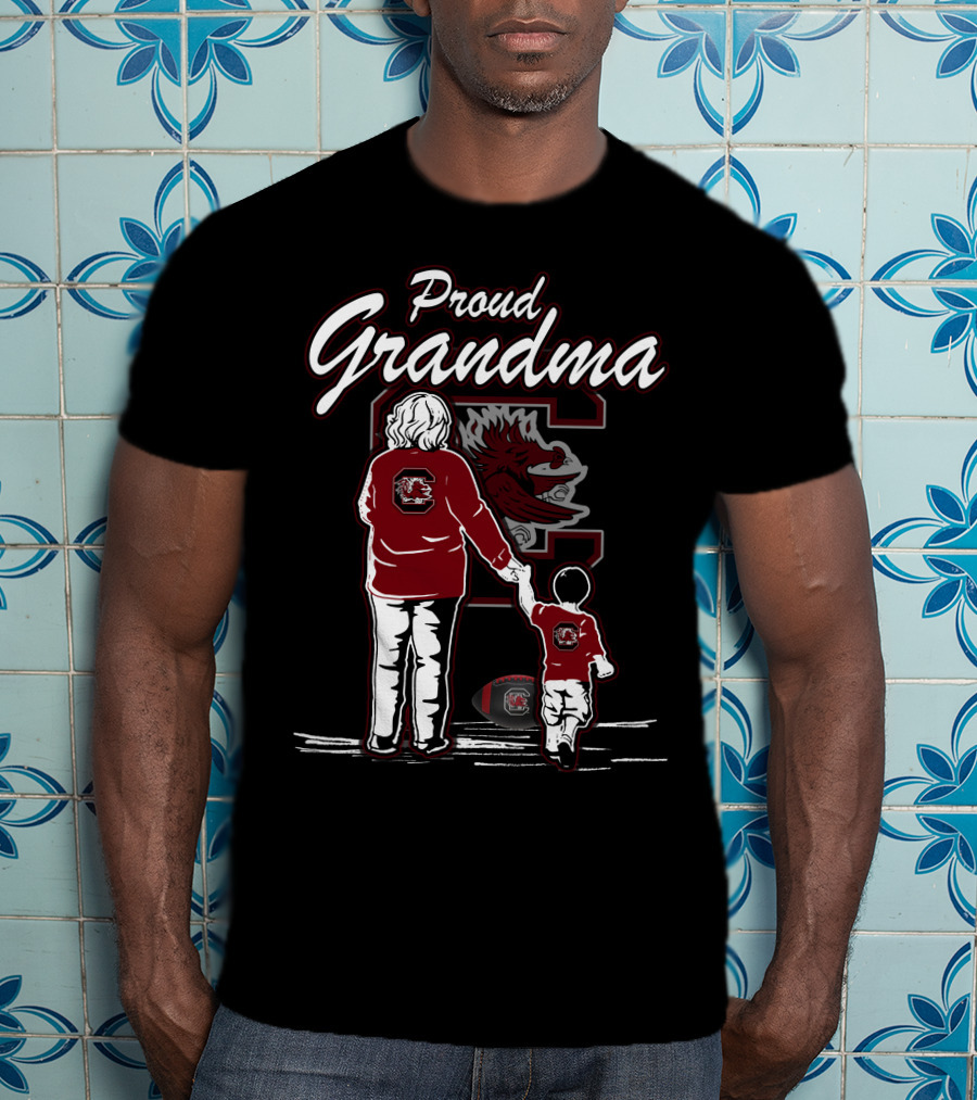 Proud Grandma South Carolina Gamecocks Football Fan Family T-Shirt