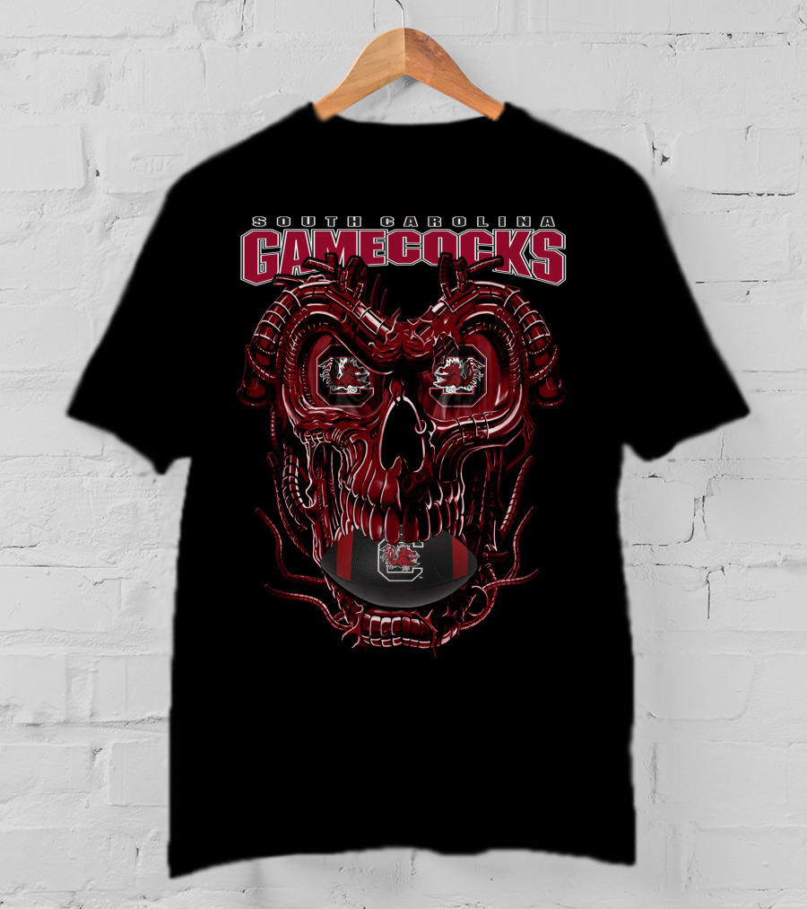 South Carolina Gamecocks Dragonskull Football T-Shirt