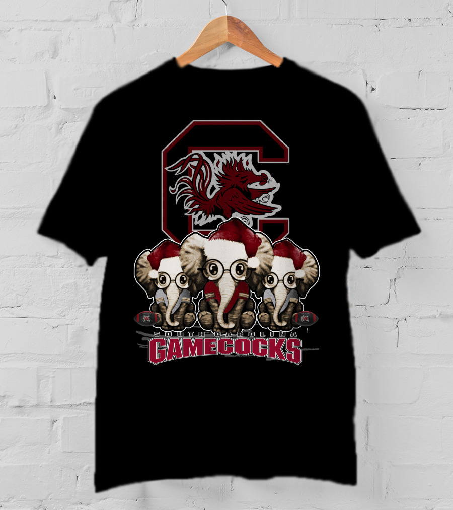 South Carolina Gamecocks Elephants Christmas T-Shirt