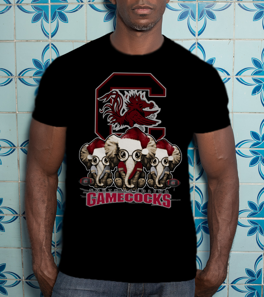 South Carolina Gamecocks Elephants Christmas T-Shirt