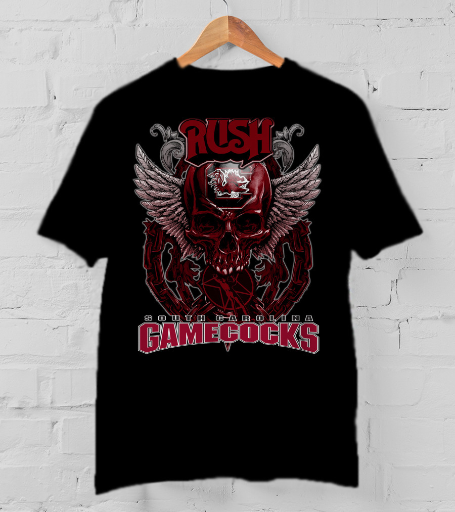 RUSH South Carolina Gamecocks Skull Wings T-Shirt