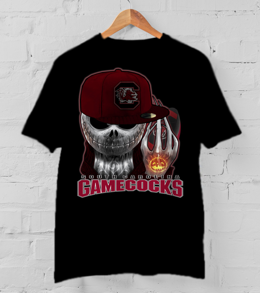South Carolina Gamecocks Jackskull Halloween T-Shirt